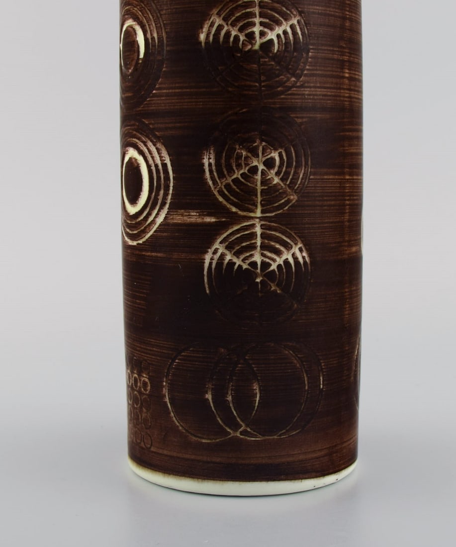 Olle Alberius for Rörstrand. Sarek vase in hand-painted glazed ceramics. Swedish design, 1960 / - 4