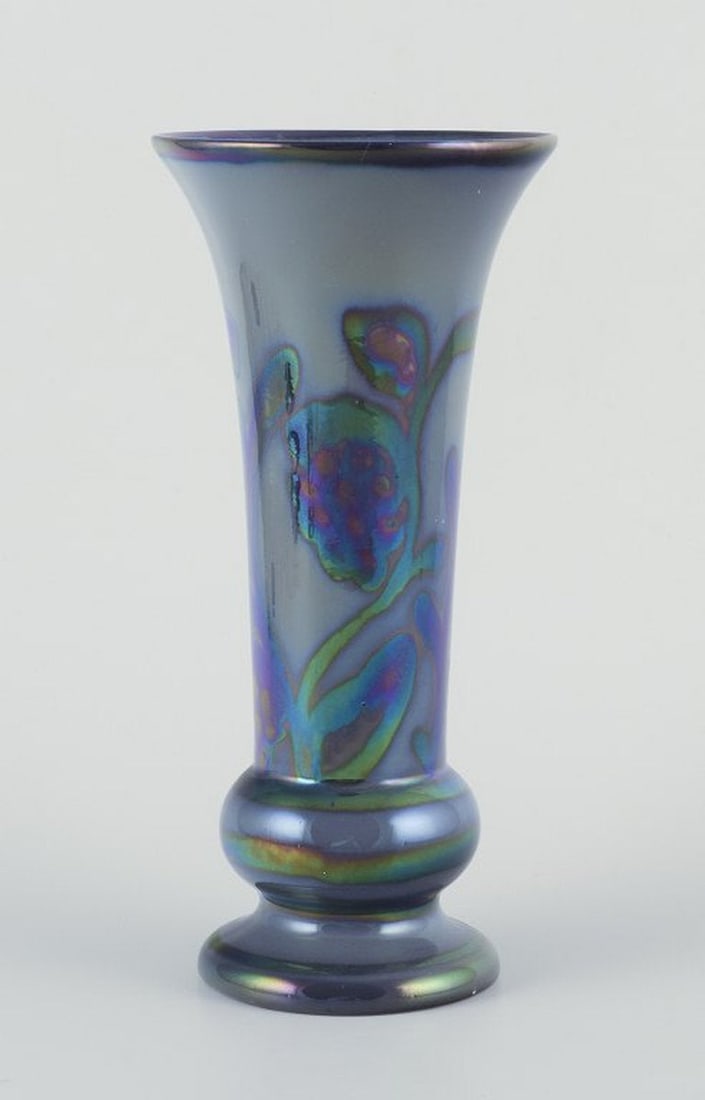 Edgar Böckman for Höganäs, Sweden. Large ceramic vase. Lustre glaze. Approximately - 2