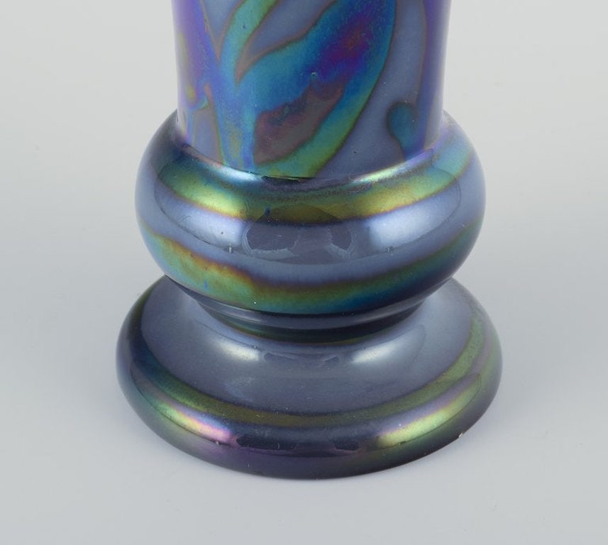 Edgar Böckman for Höganäs, Sweden. Large ceramic vase. Lustre glaze. Approximately - 3
