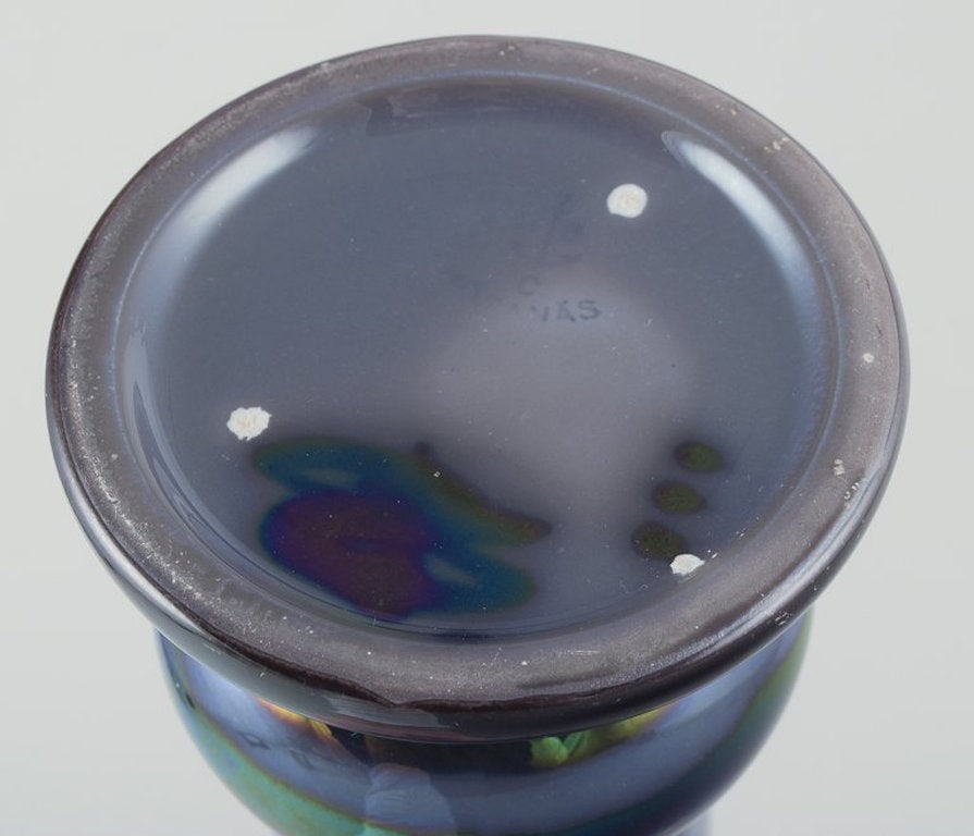 Edgar Böckman for Höganäs, Sweden. Large ceramic vase. Lustre glaze. Approximately - 5