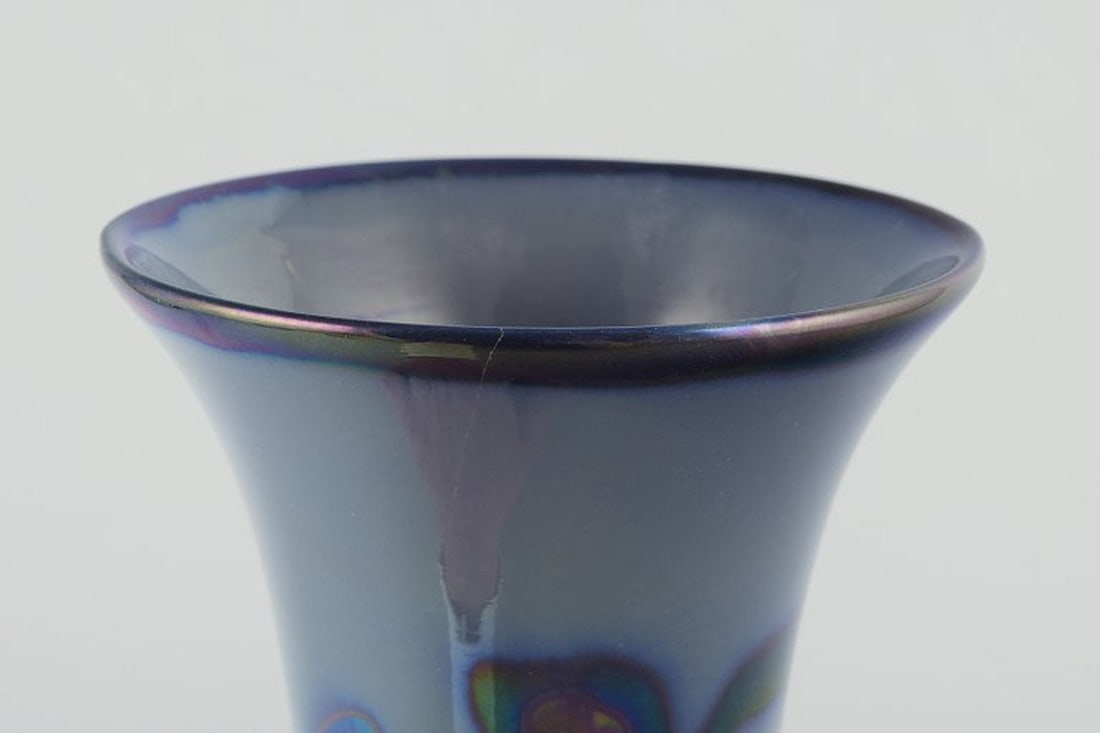 Edgar Böckman for Höganäs, Sweden. Large ceramic vase. Lustre glaze. Approximately - 7