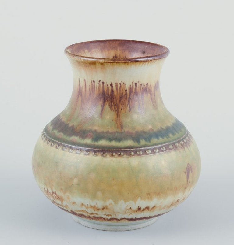 John Andersson for Höganäs, Sweden. Unique vase of stoneware. Ca. 1970s. (1 of 6)