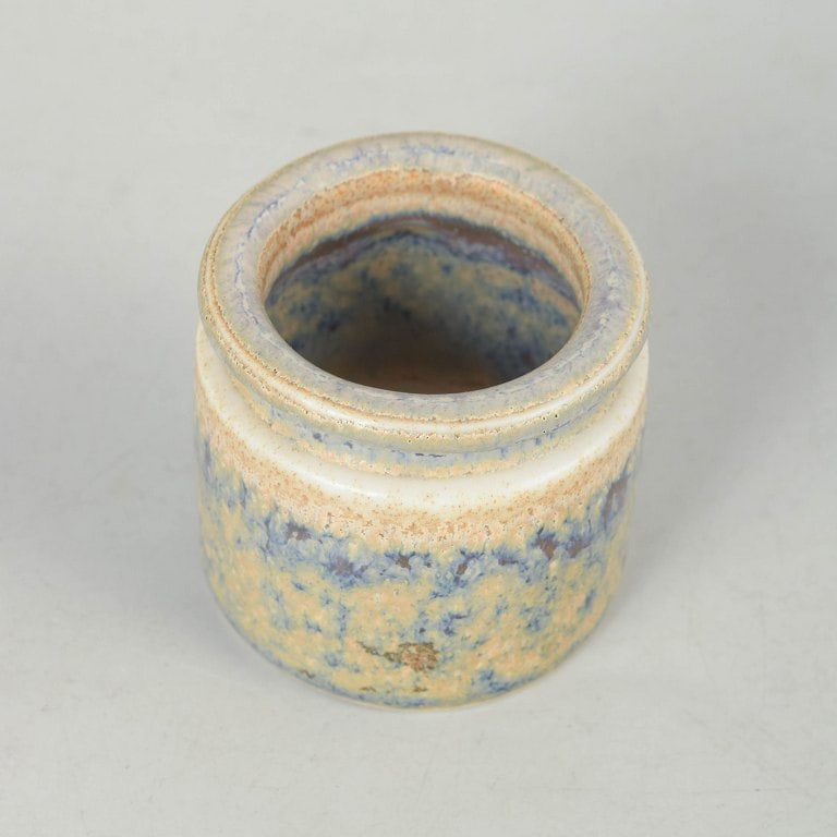 Carl-Harry Stålhane for Rörstrand, Sweden. Cylindrical stoneware miniature vase with glaze - 2