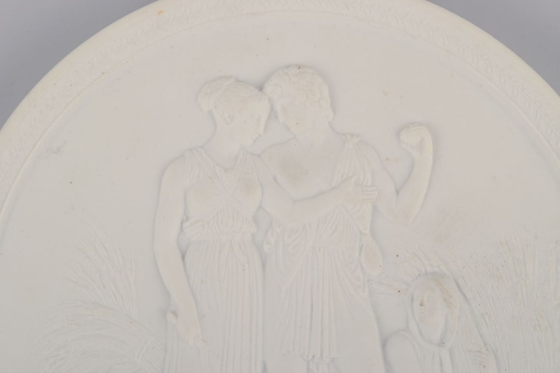Royal Copenhagen. Three biscuit wall plaques, after motifs by Bertil Thorvaldsen. - 3