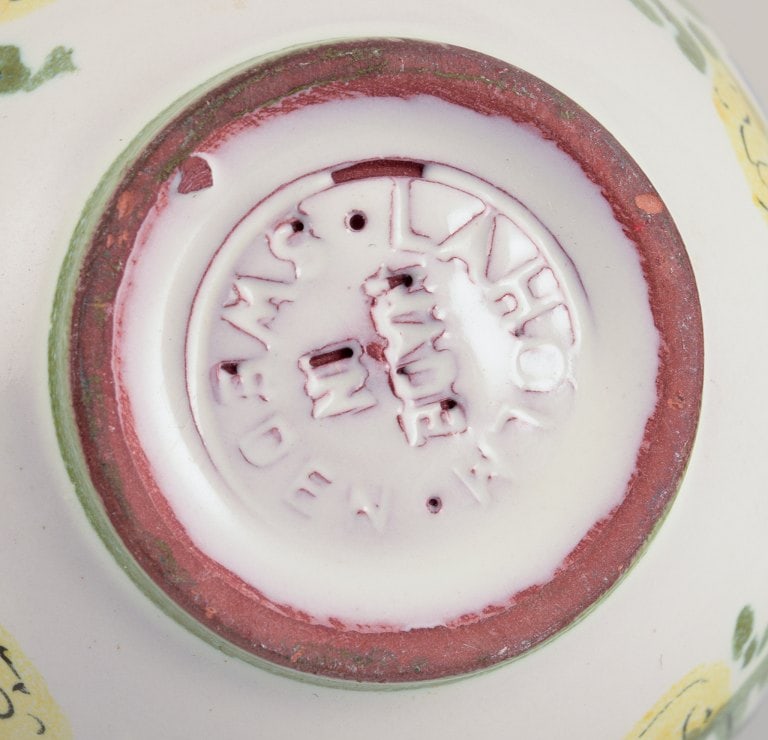 Laholm, Sweden. Two small ceramic bowls. Hand-decorated. - 8