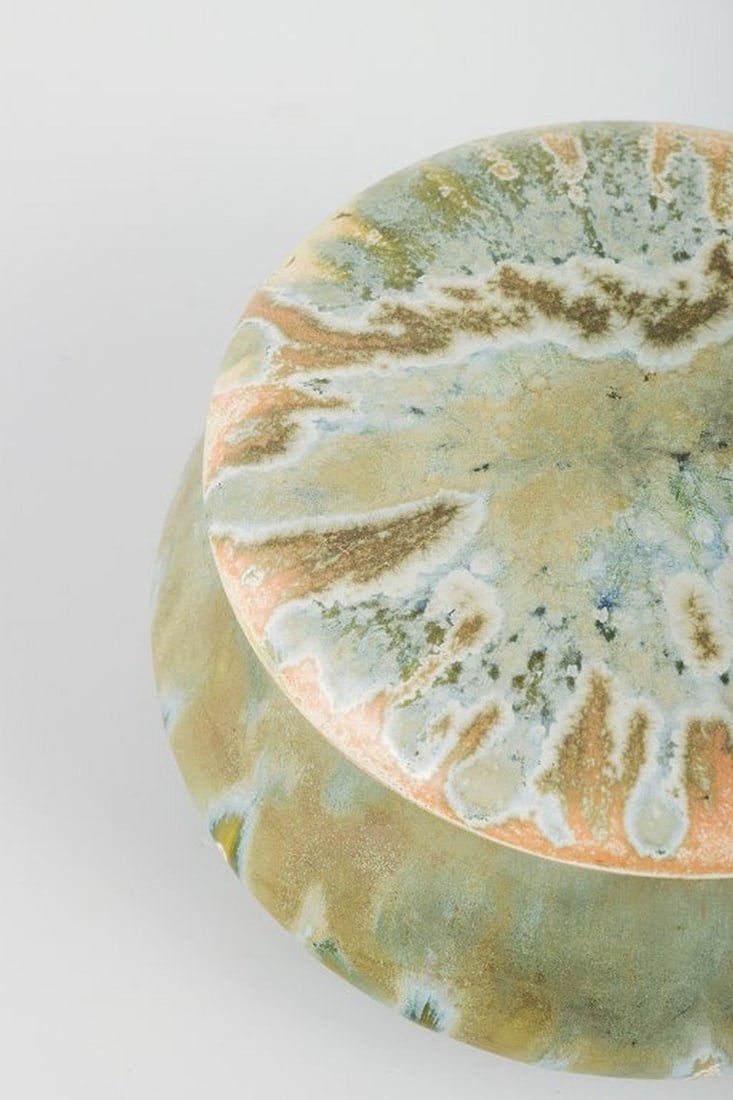 Denbac, Belgium. Lidded jar in glazed ceramic. 1940s. - 3
