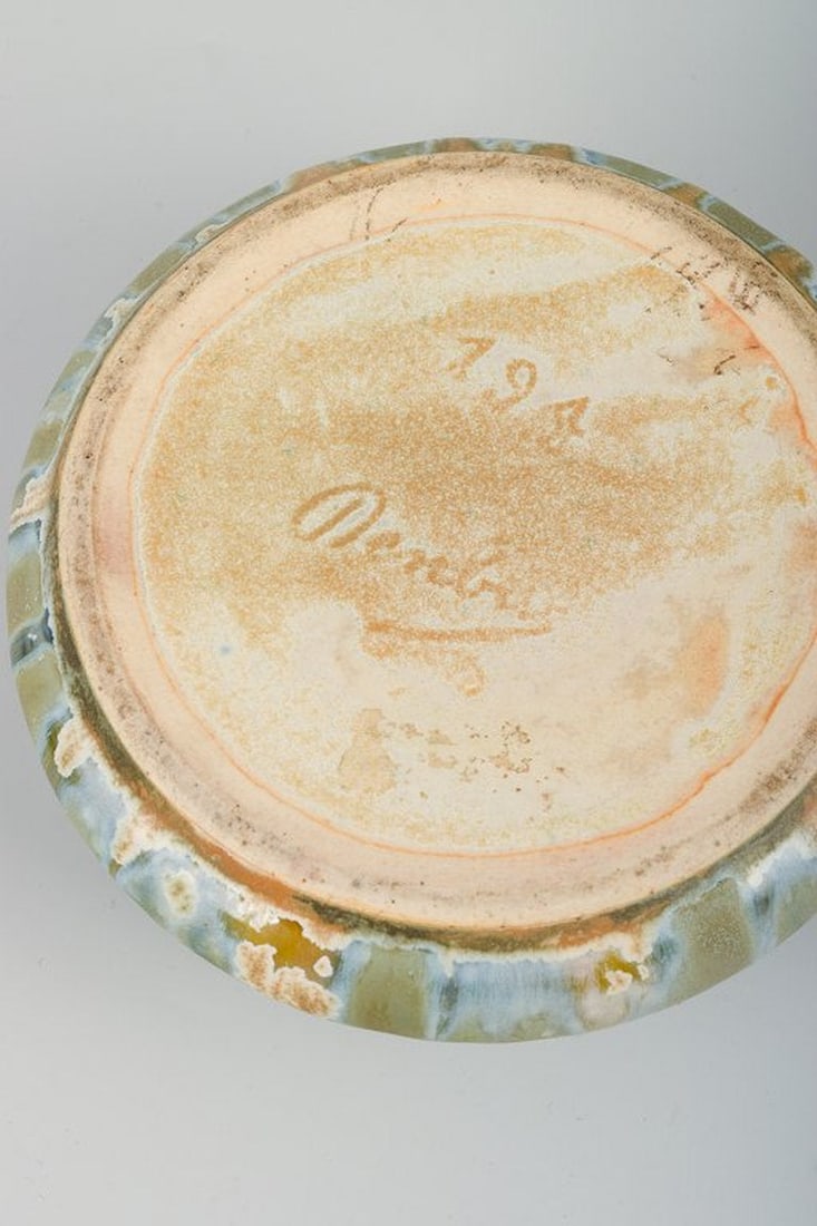 Denbac, Belgium. Lidded jar in glazed ceramic. 1940s. - 5