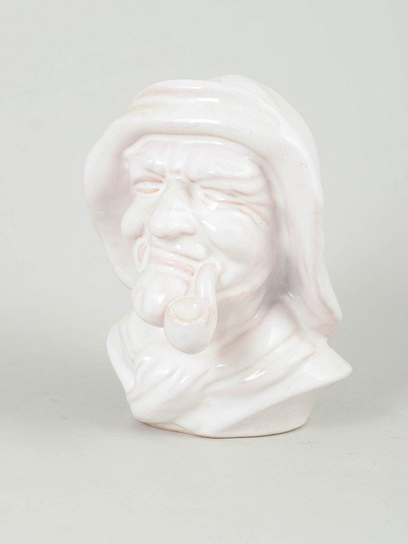 Michael Andersen & Søn, Denmark. Ceramic bust depicting an elderly fisherman with a pipe in a (1 of 4)