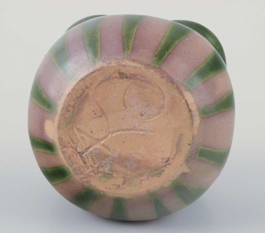 Kähler, Denmark. Small Art Nouveau ceramic plant pot. Approximately 1910s. - 8