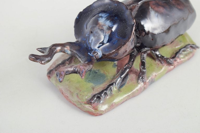 Nils-Erik Zetterström, Sweden. Ceramic insect figure with glossy, iridescent glaze. Dated 1977. - 3