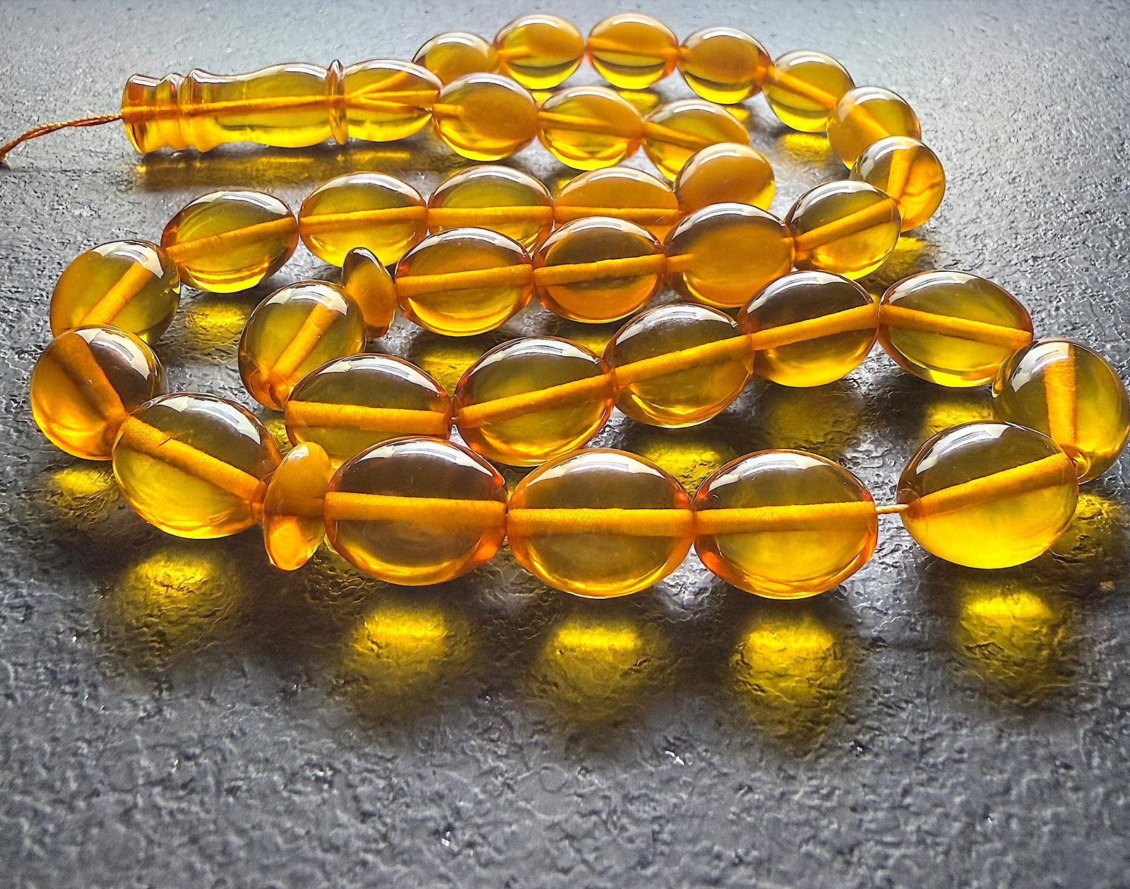 Grand Amber Tesbih made from Round Amber beads - 2
