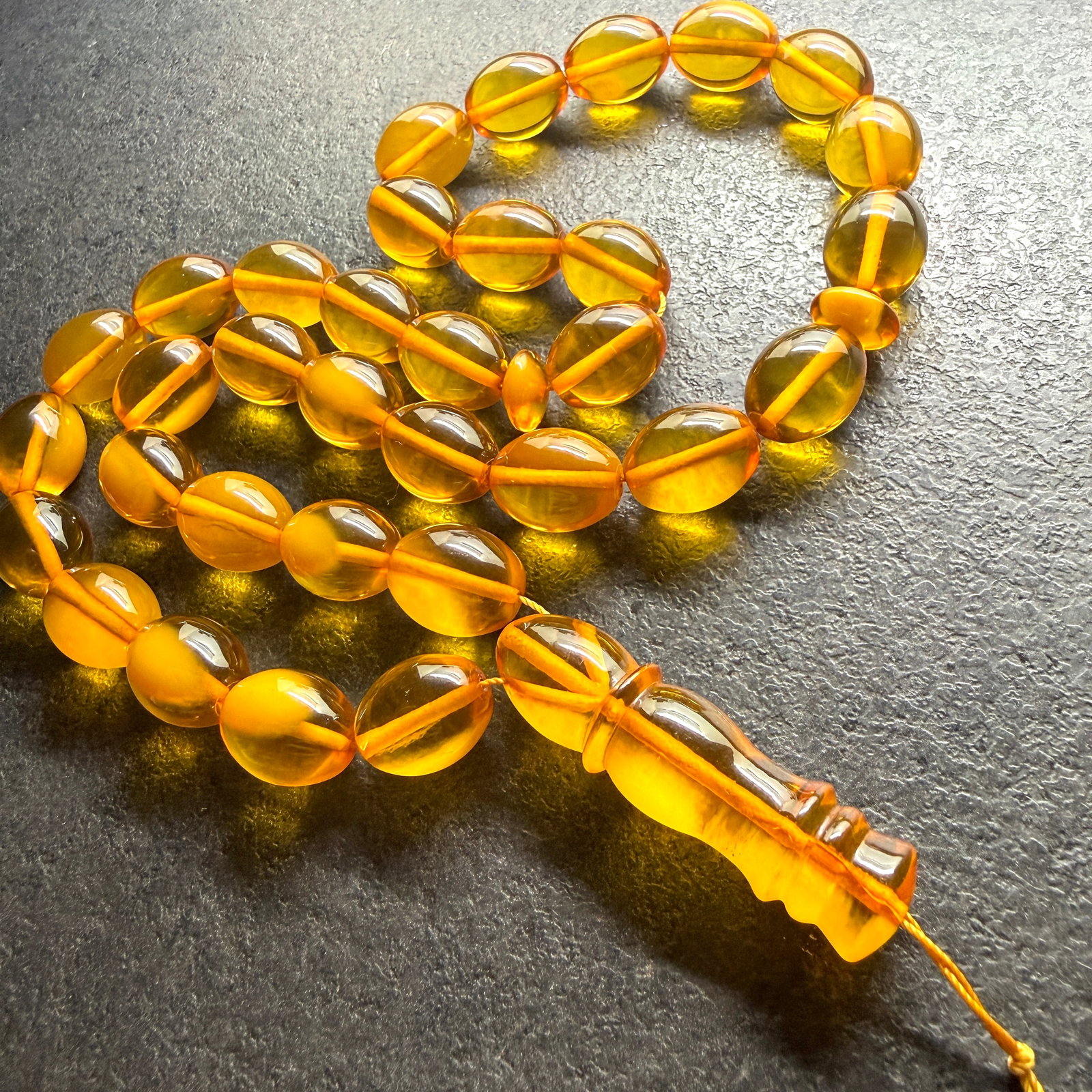 Grand Amber Tesbih made from Round Amber beads - 3