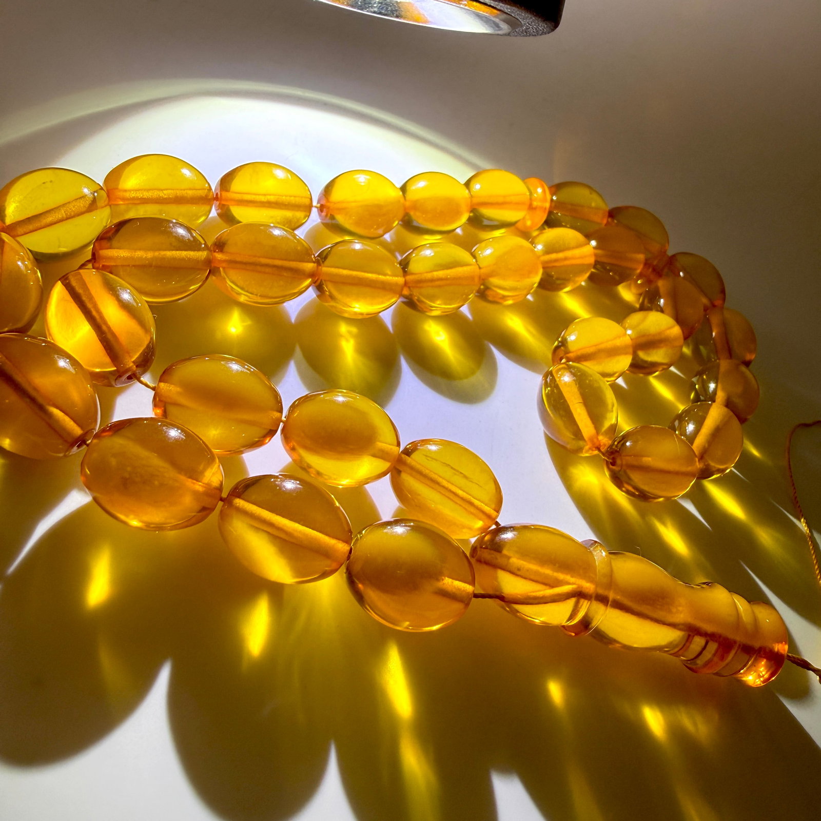 Grand Amber Tesbih made from Round Amber beads - 4