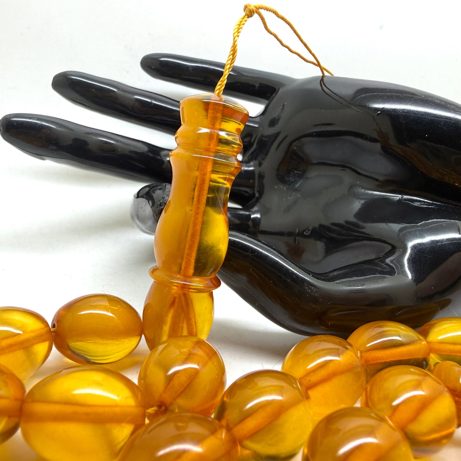 Grand Amber Tesbih made from Round Amber beads - 7
