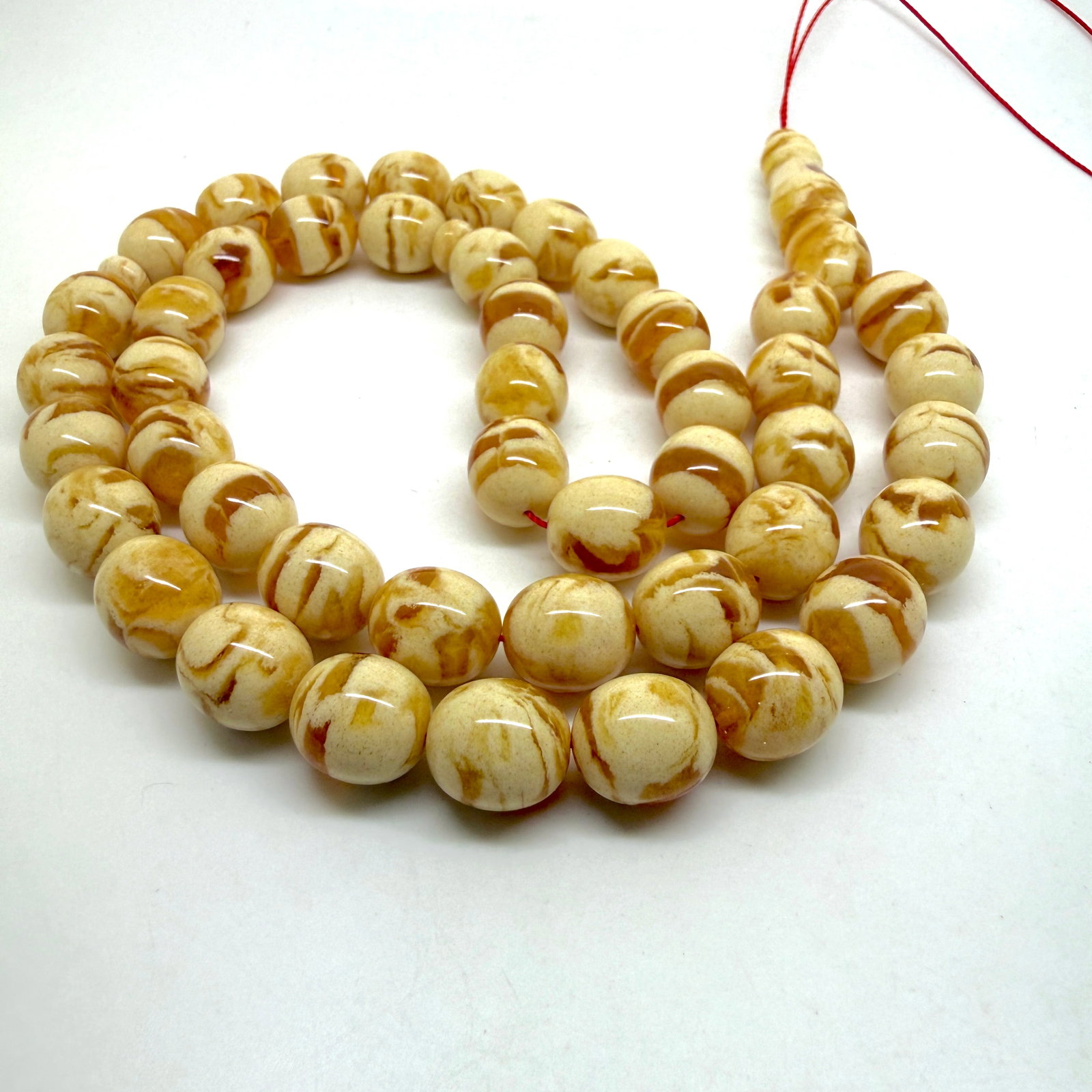 Outstanding Amber Tesbih made from Round Amber beads - 11