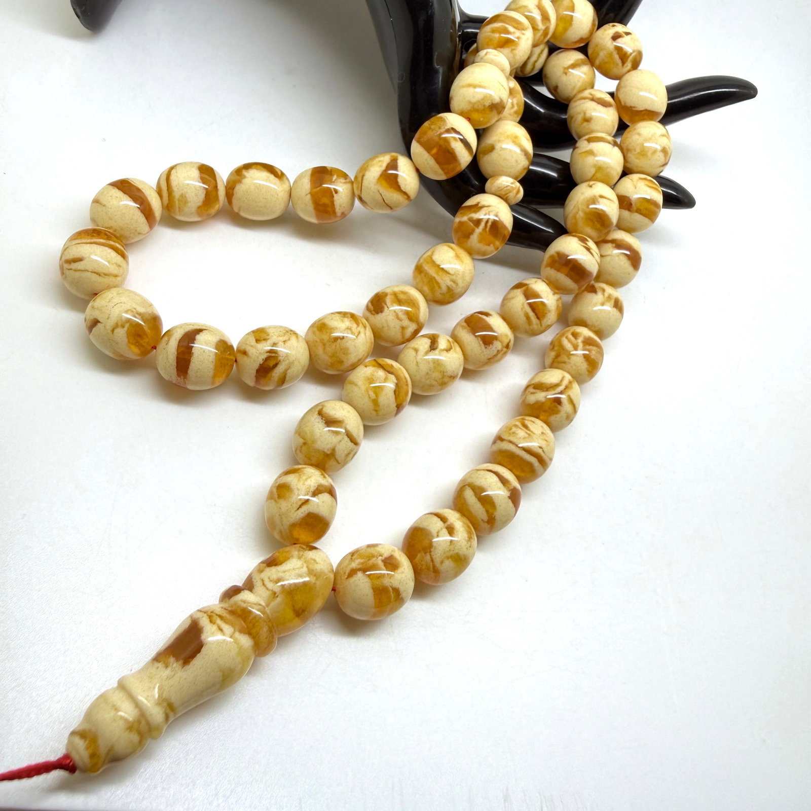 Outstanding Amber Tesbih made from Round Amber beads - 4