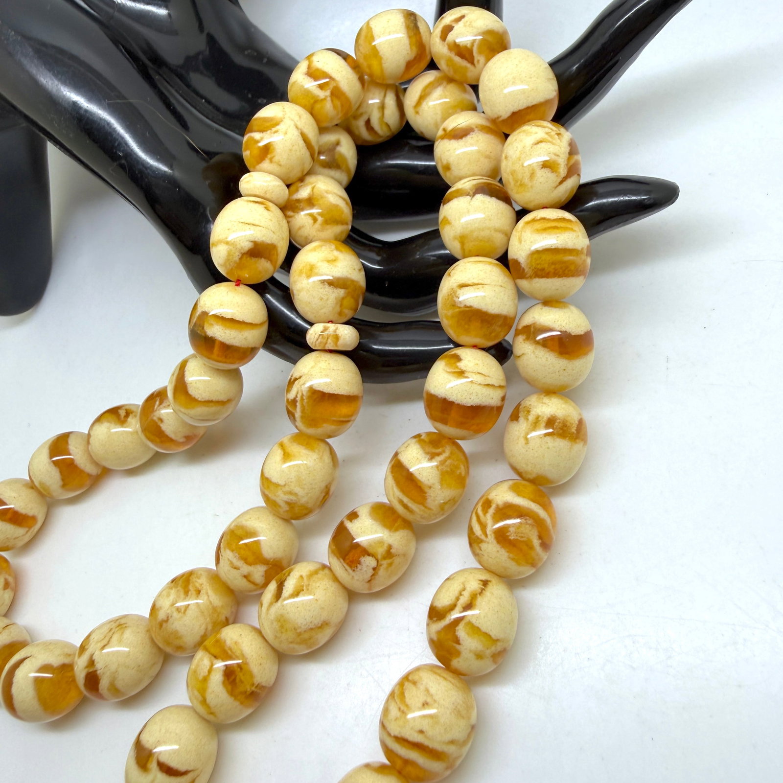 Outstanding Amber Tesbih made from Round Amber beads - 5