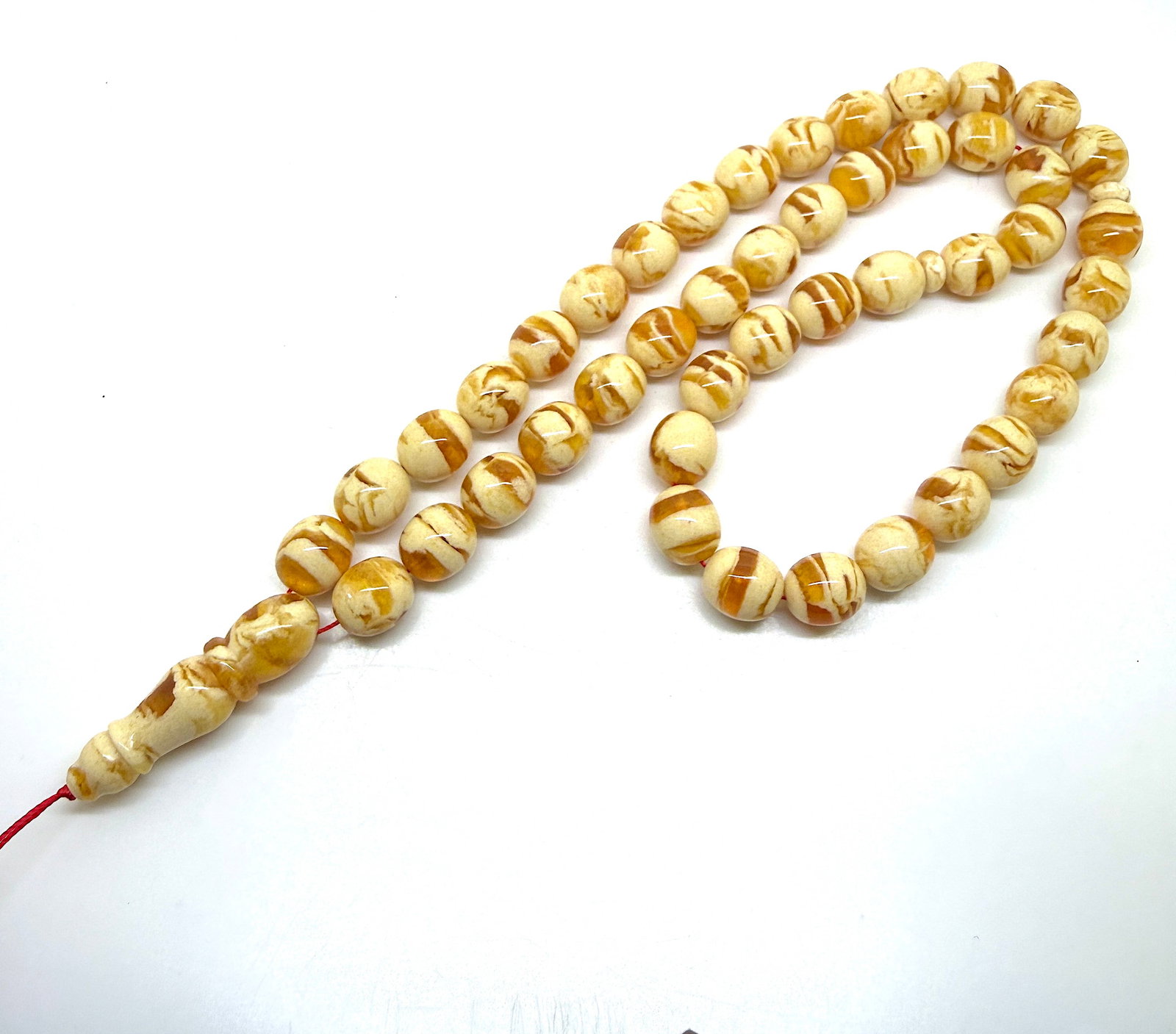 Outstanding Amber Tesbih made from Round Amber beads - 8