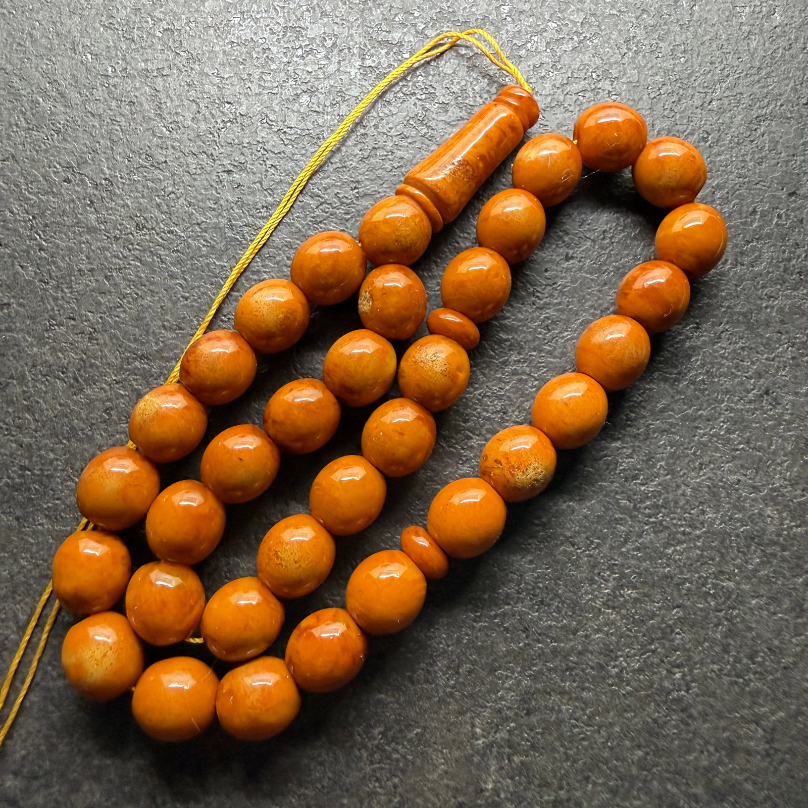 Splendid Amber Tesbih made from Round Amber beads - 2