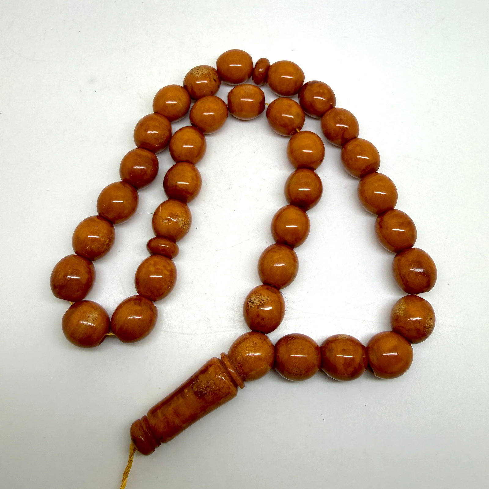 Splendid Amber Tesbih made from Round Amber beads - 6