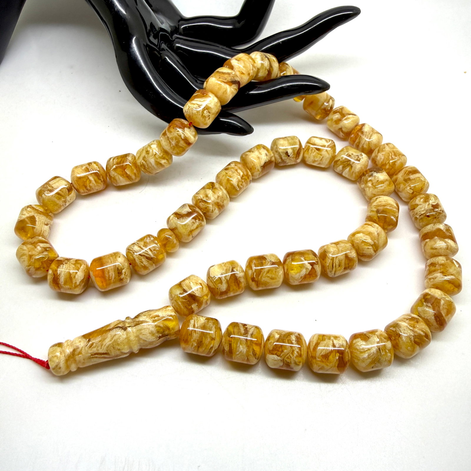 Stunning Amber Tesbih made from Round Amber beads - 6