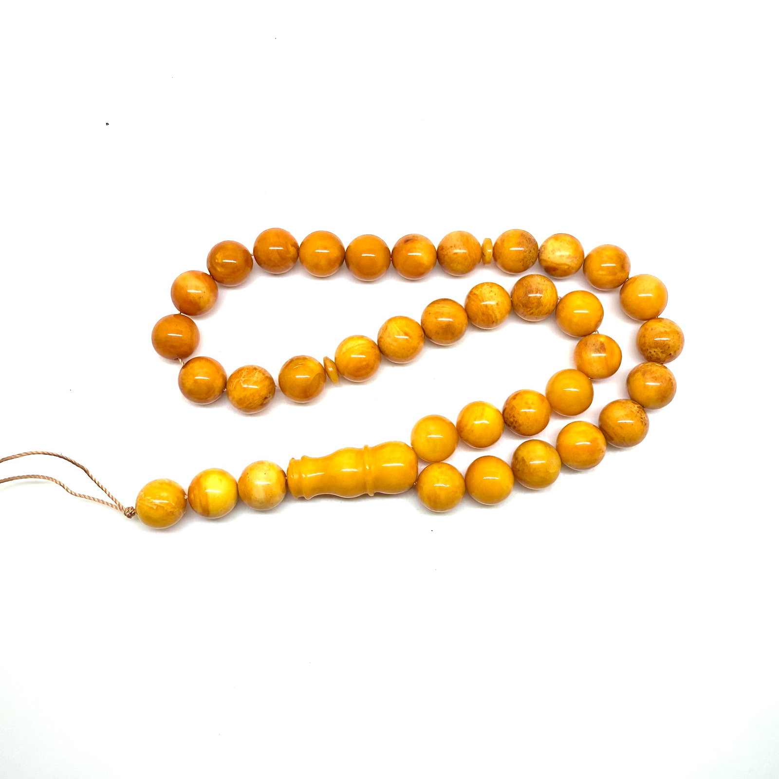Outstanding Amber Tesbih made from Round Amber beads - 12