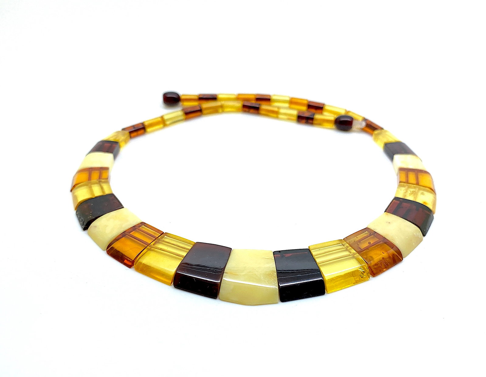 Amazing Amber Floral Necklace made from leaf like bead ornaments - 12