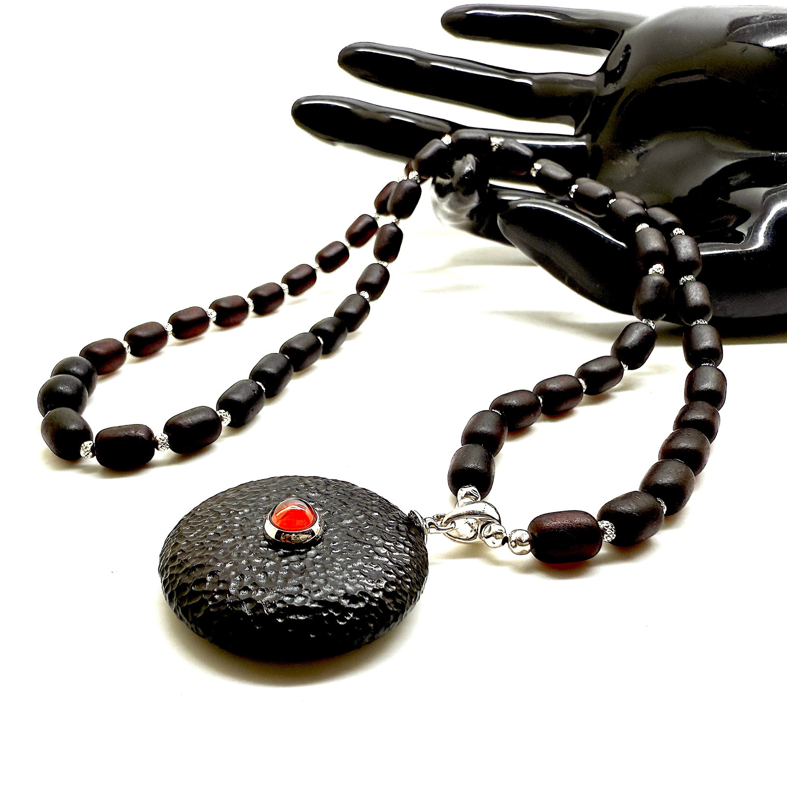 Fascinating Amber Necklace made from Donut Amber beads - 2