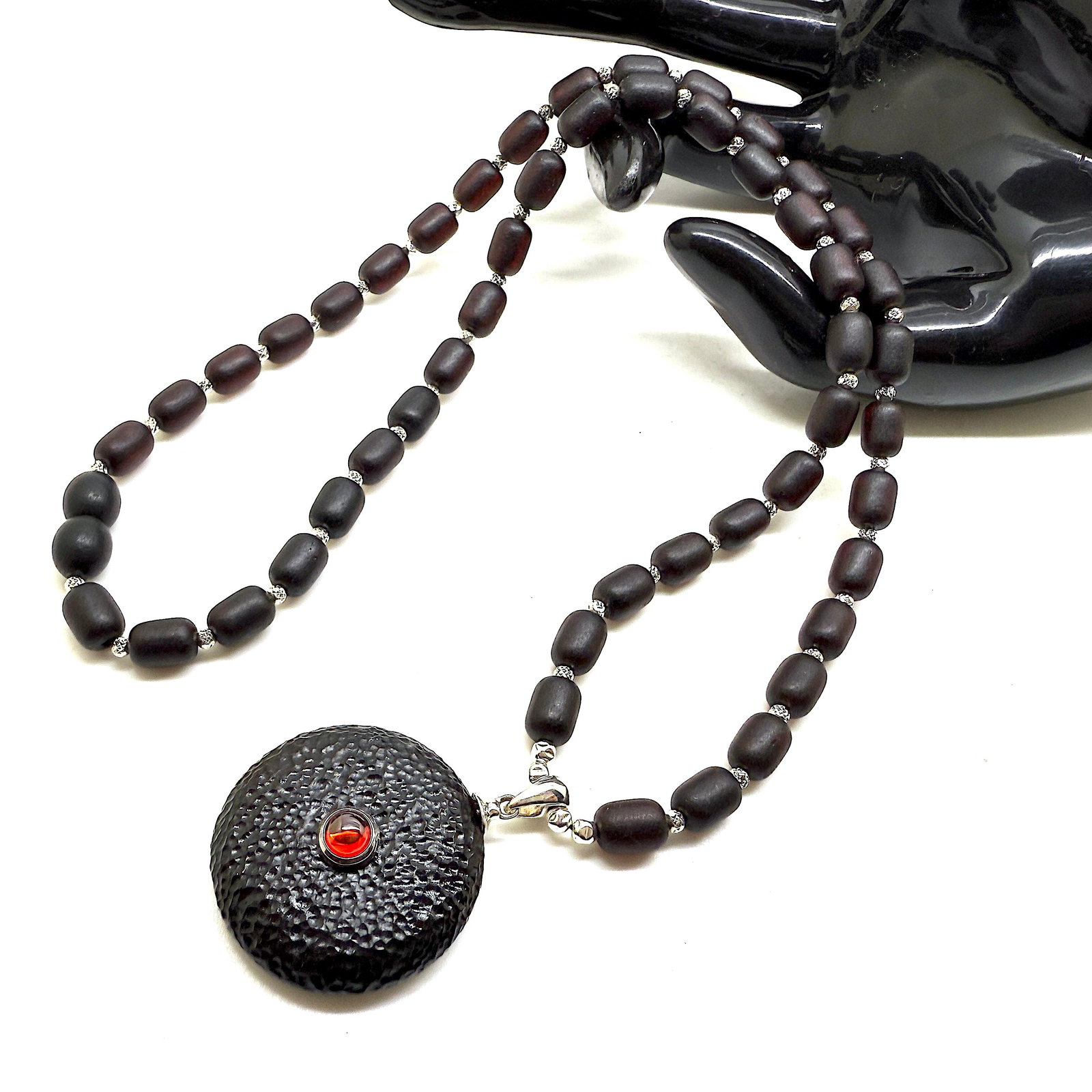Fascinating Amber Necklace made from Donut Amber beads - 3
