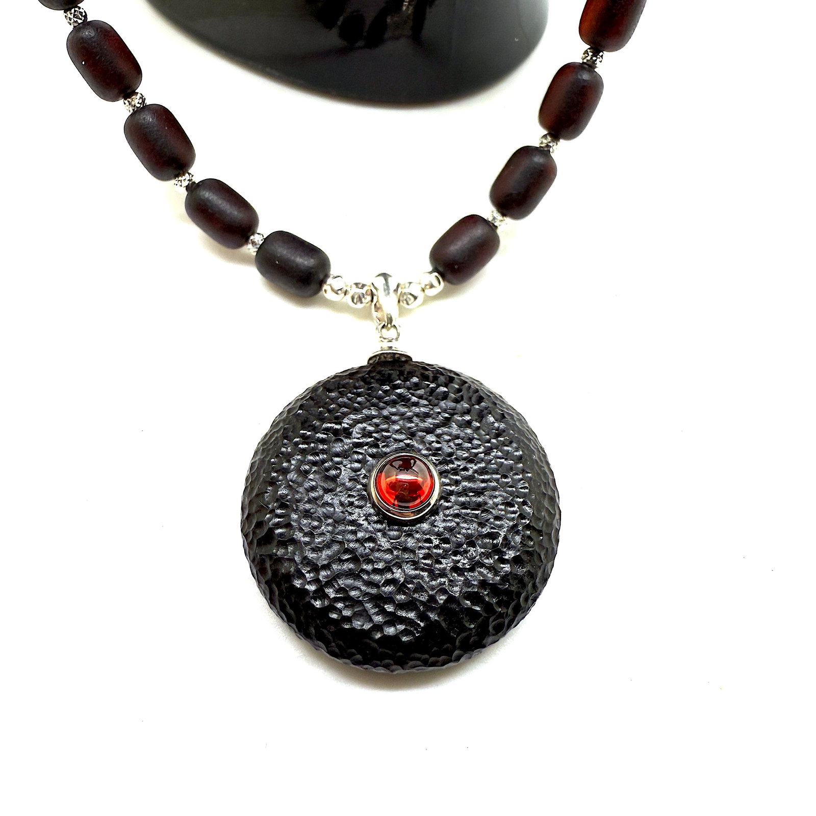 Fascinating Amber Necklace made from Donut Amber beads - 4