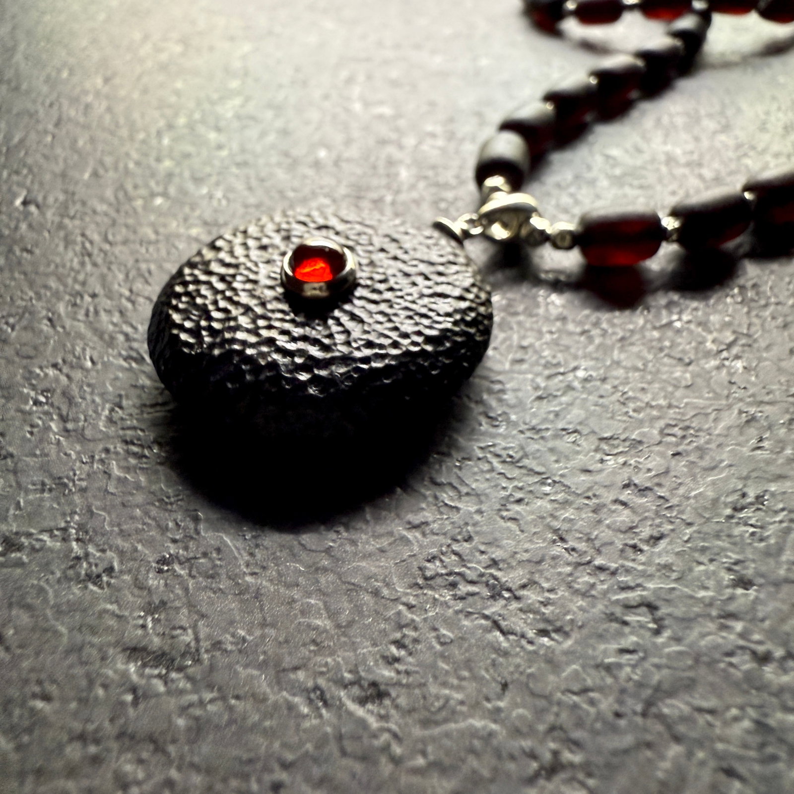 Fascinating Amber Necklace made from Donut Amber beads - 7