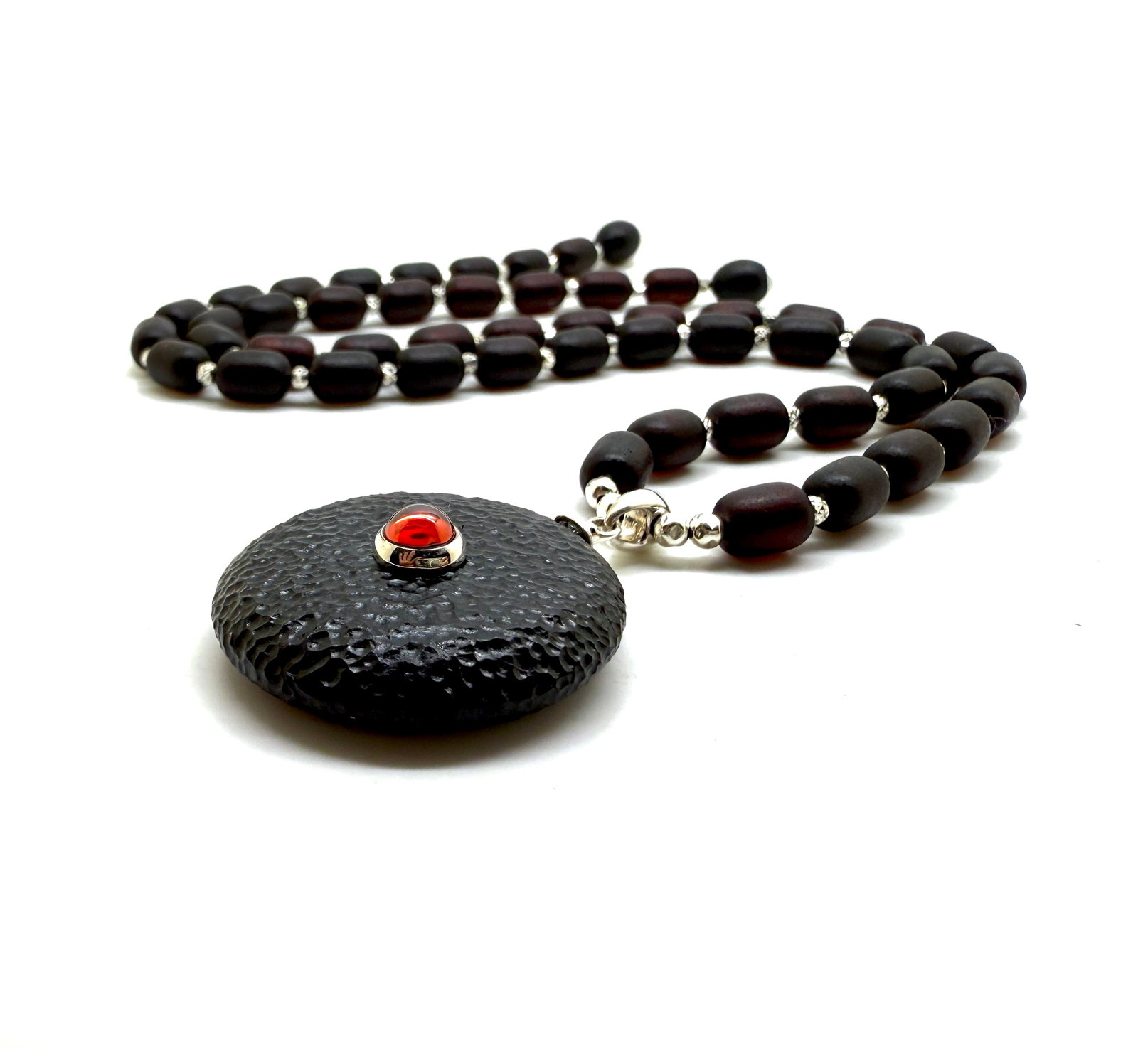 Fascinating Amber Necklace made from Donut Amber beads - 8