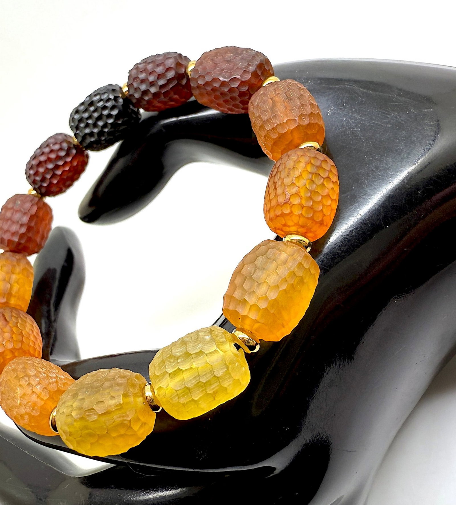 Outstanding Amber Carved Bracelet - 4