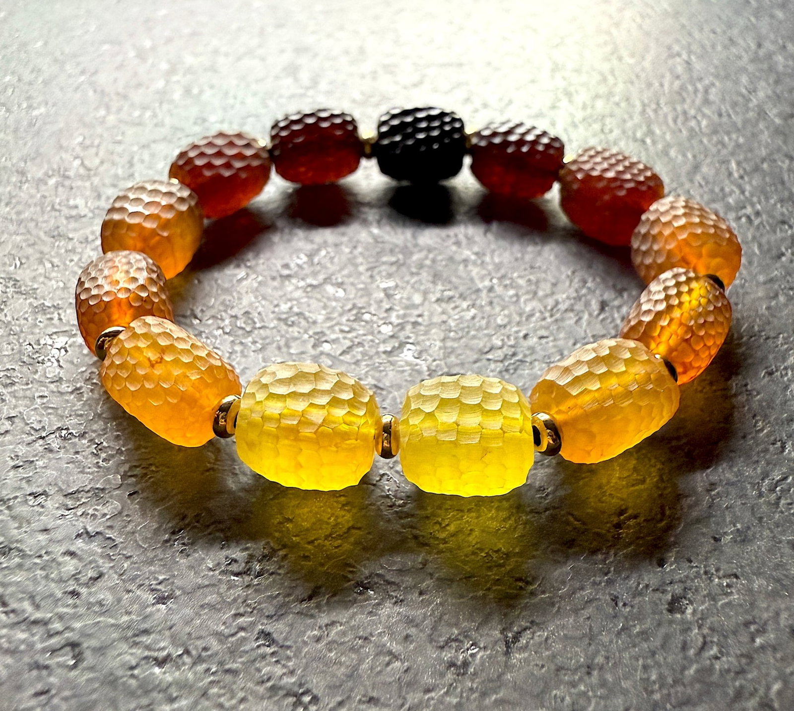 Outstanding Amber Carved Bracelet - 5