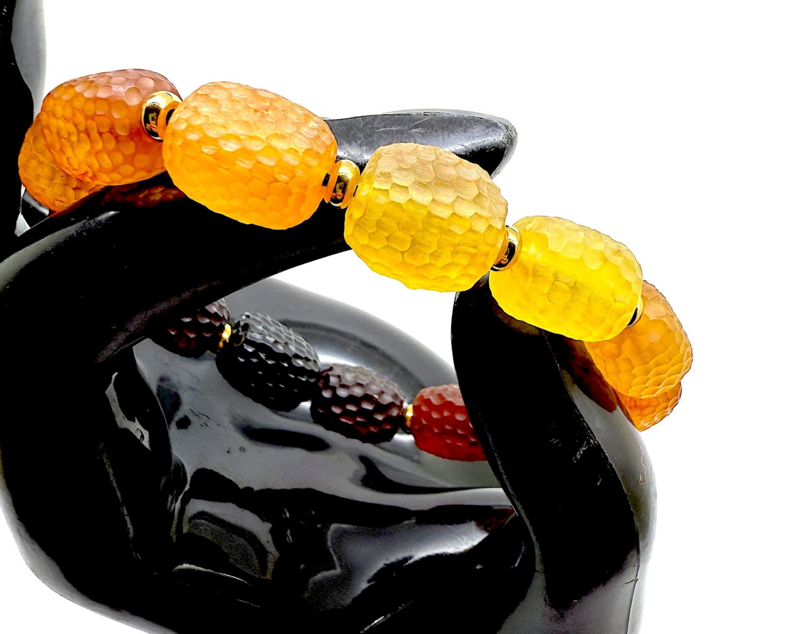 Outstanding Amber Carved Bracelet - 6