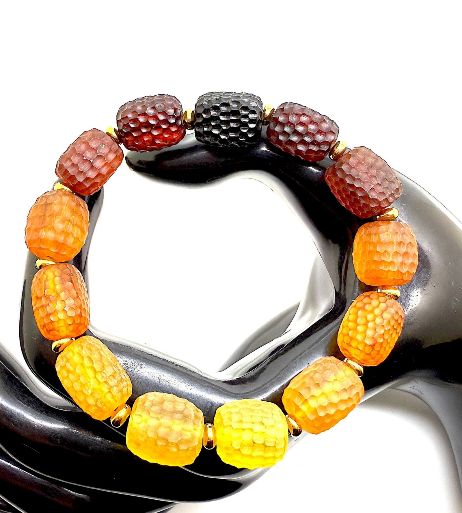 Outstanding Amber Carved Bracelet - 7
