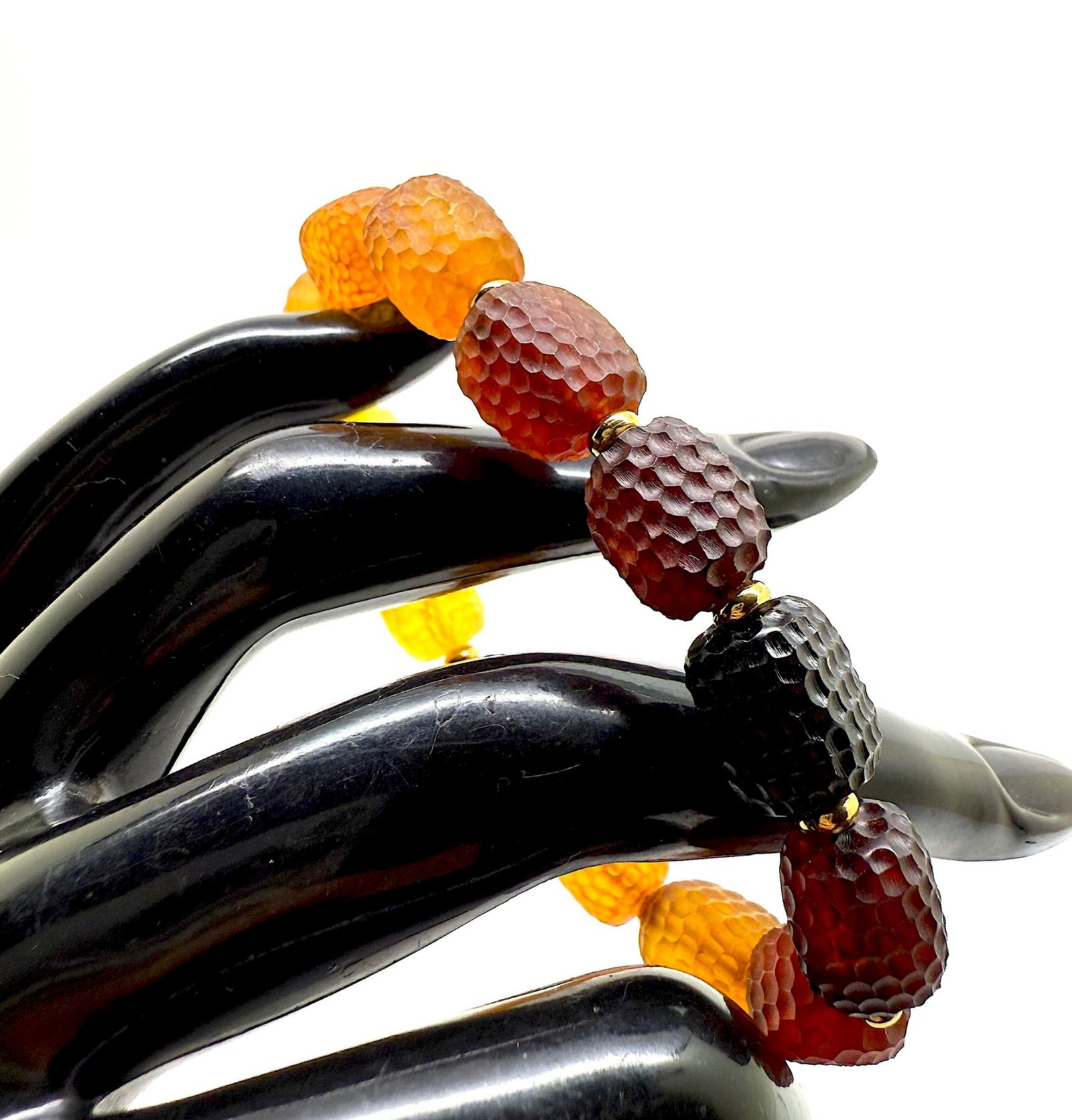 Outstanding Amber Carved Bracelet - 9