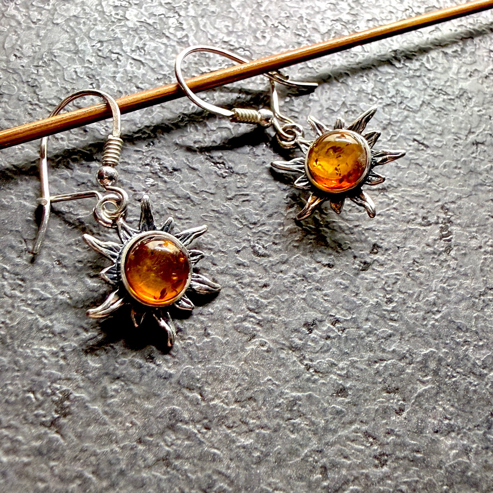 Stunning Amber Earrings - 2
