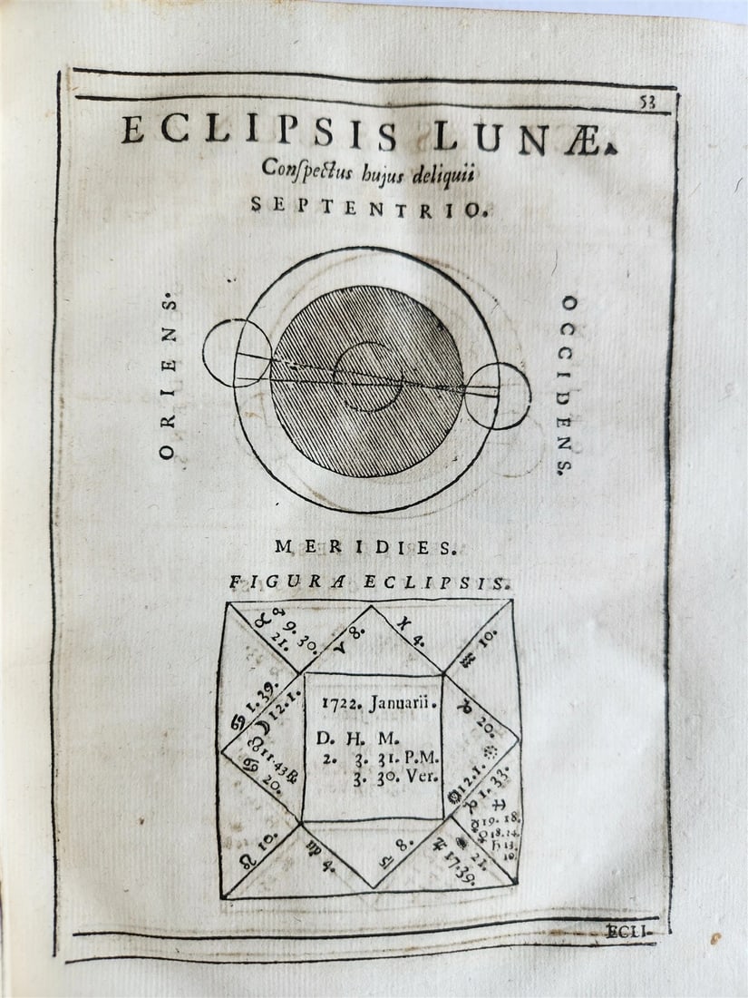1720 Ephemerides Motuum Coelestium ANTIQUE astronomy astrology Antonio Ghislieri - 3