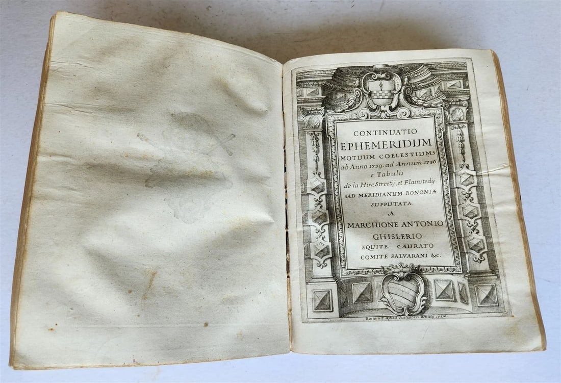 1720 Ephemerides Motuum Coelestium ANTIQUE astronomy astrology Antonio Ghislieri - 8
