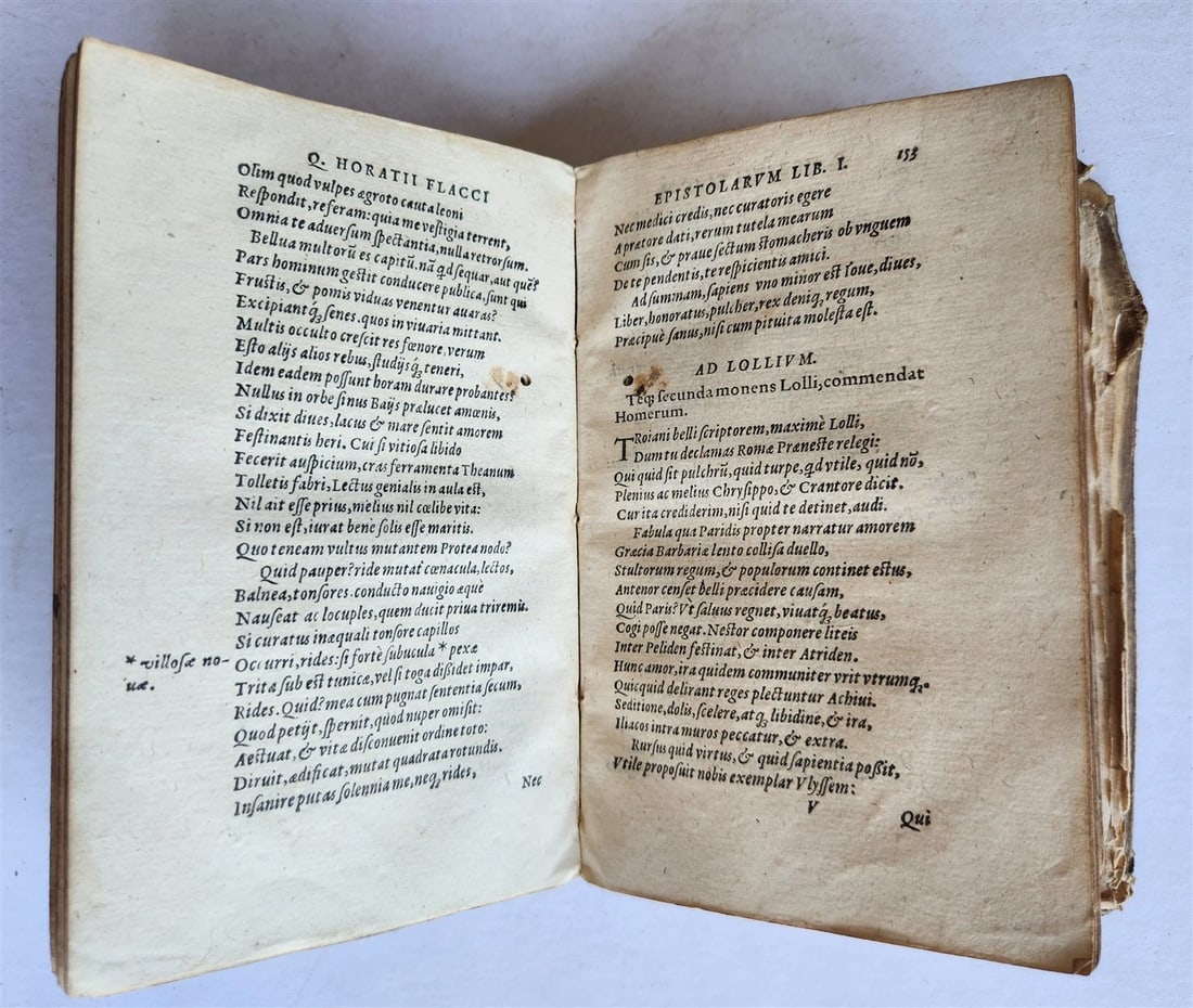 1567 HORACE POETRY antique HAND TOOLED PIGSKIN BINDING 16th CENTURY - 10