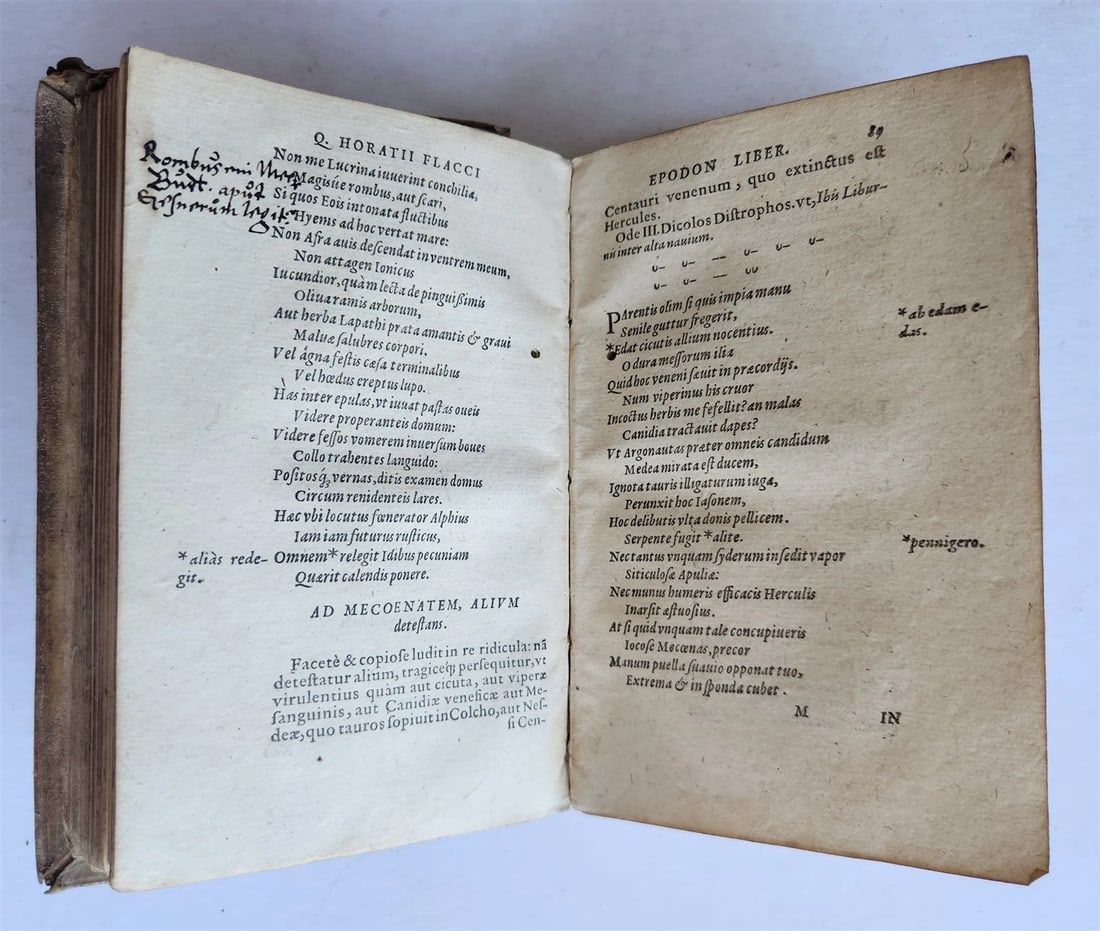1567 HORACE POETRY antique HAND TOOLED PIGSKIN BINDING 16th CENTURY - 8