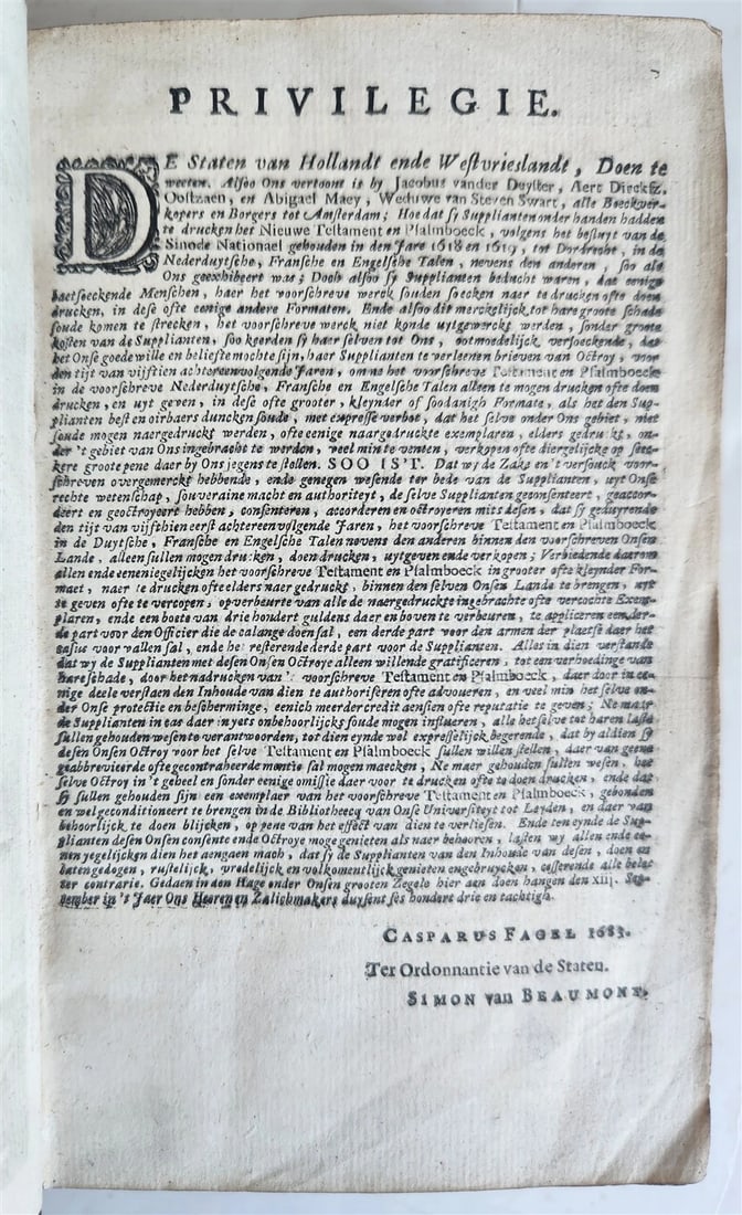 1684 BIBLE in ENGLISH FRENCH & DUTCH antique NEW TESTAMENT - 7