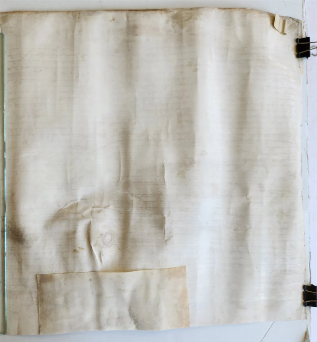 TORAH SCROLL FRAGMENT MANUSCRIPT on VELLUM 19th century ANTIQUE Book of NUMBERS - 6