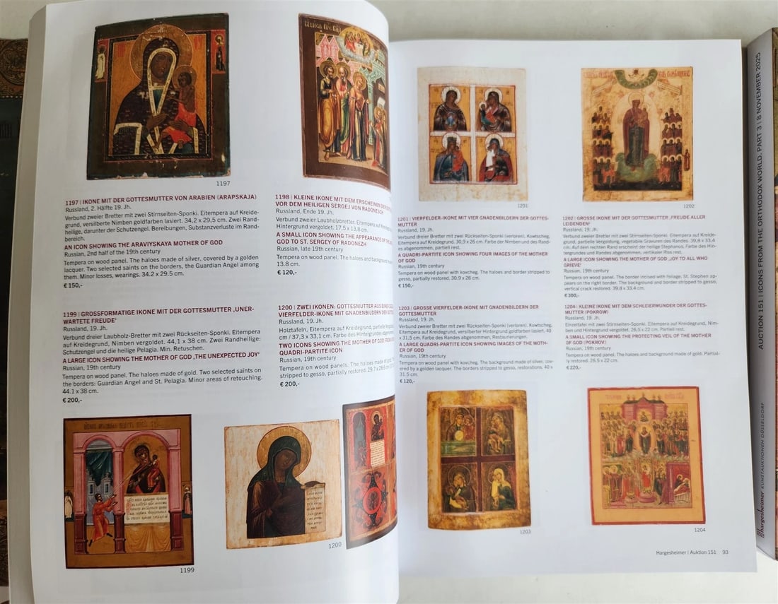 RUSSIAN & GREEK ORTHODOX ICONS LOT of 2025-2026 GERMAN AUCTION CATALOGS - 7