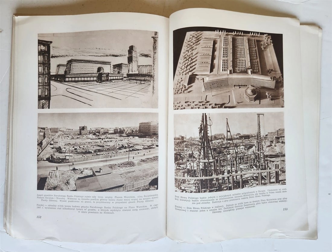 1949 WARSZAWA STOLICA POLSKI vintage ILLUSTRATED PHOTO BOOK Warsaw Poland FOLIO - 10