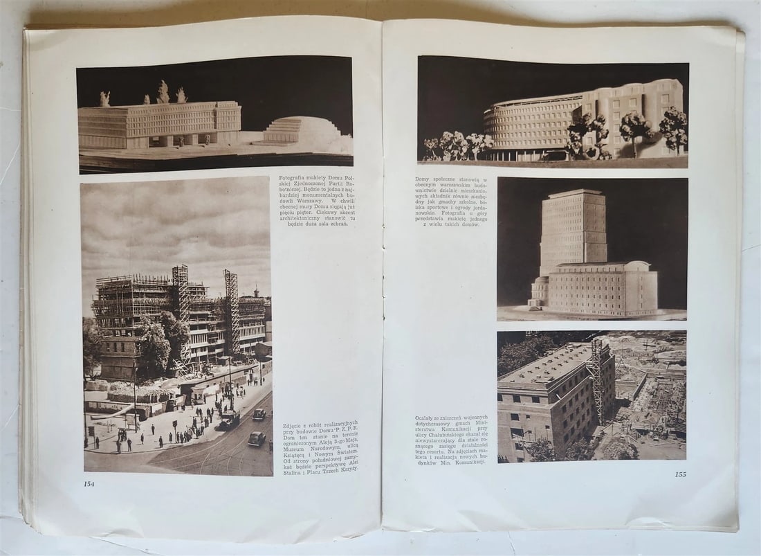 1949 WARSZAWA STOLICA POLSKI vintage ILLUSTRATED PHOTO BOOK Warsaw Poland FOLIO - 11