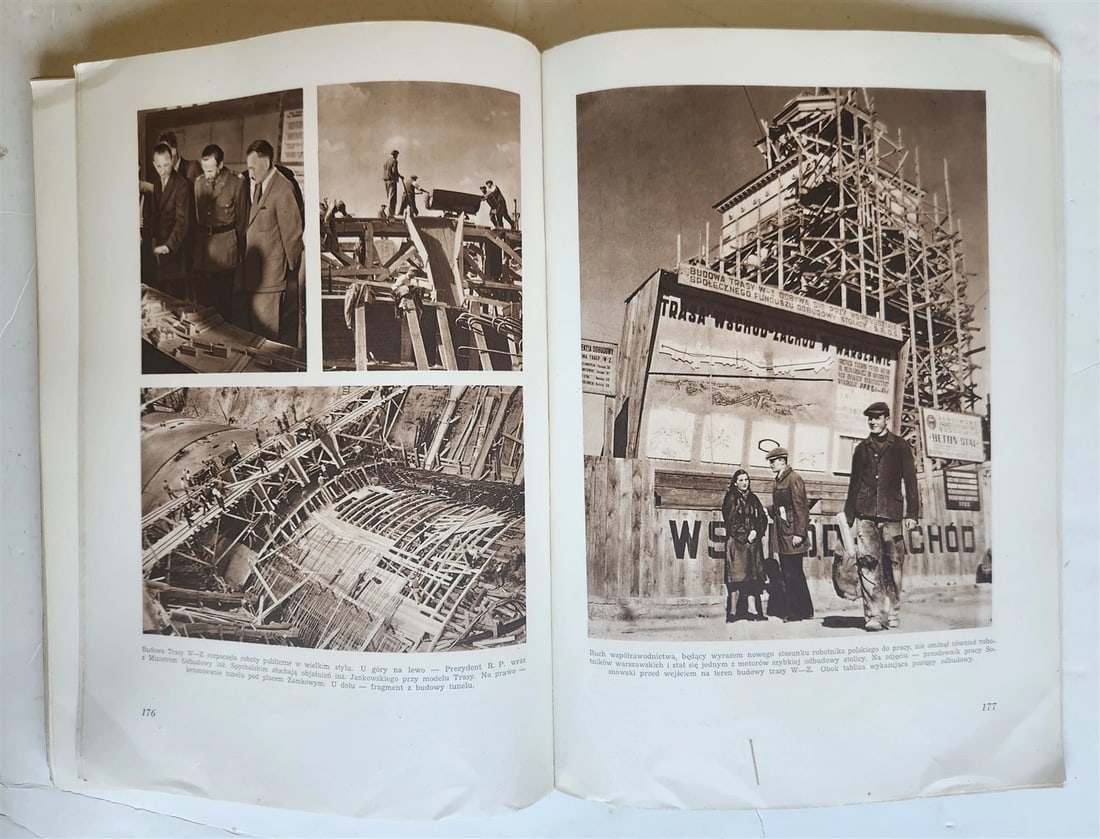 1949 WARSZAWA STOLICA POLSKI vintage ILLUSTRATED PHOTO BOOK Warsaw Poland FOLIO - 13