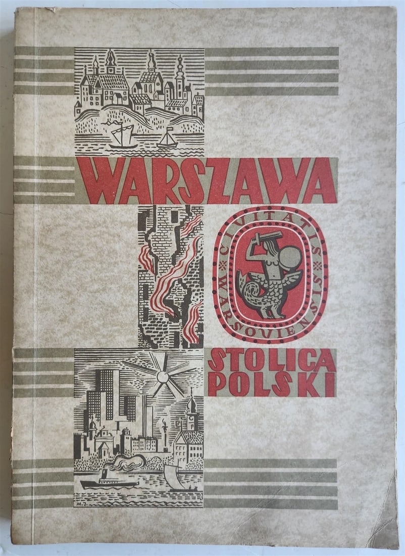 1949 WARSZAWA STOLICA POLSKI vintage ILLUSTRATED PHOTO BOOK Warsaw Poland FOLIO (1 of 13)