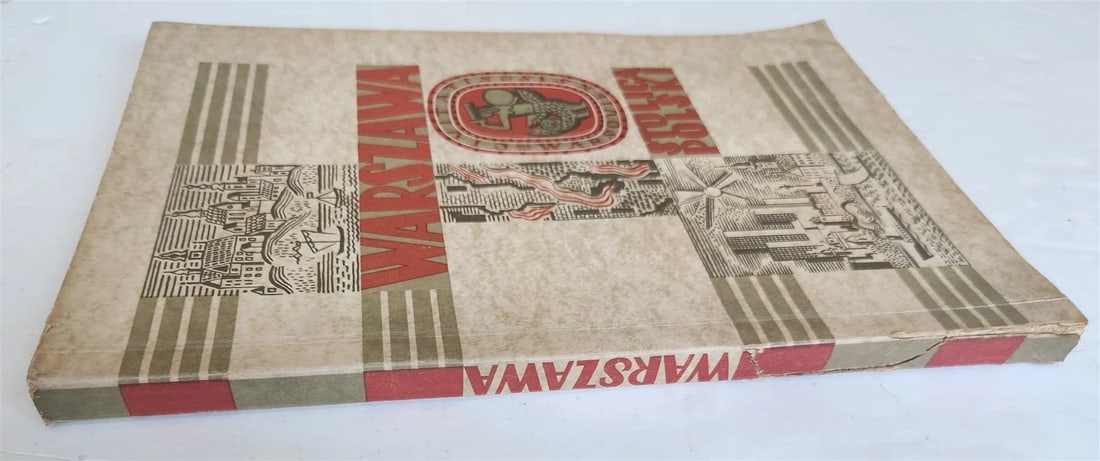 1949 WARSZAWA STOLICA POLSKI vintage ILLUSTRATED PHOTO BOOK Warsaw Poland FOLIO - 2